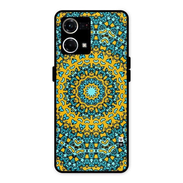 Digital Mandala Art Metal Back Case for Oppo F21 Pro 4G