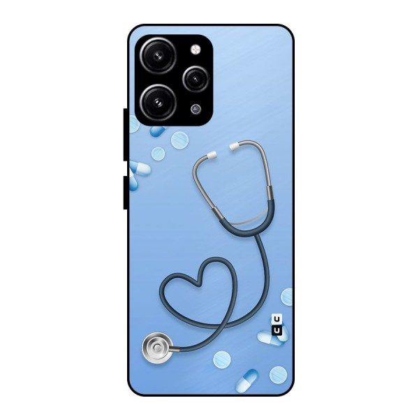 Doctors Stethoscope Glass Back Case for Redmi 12 4G