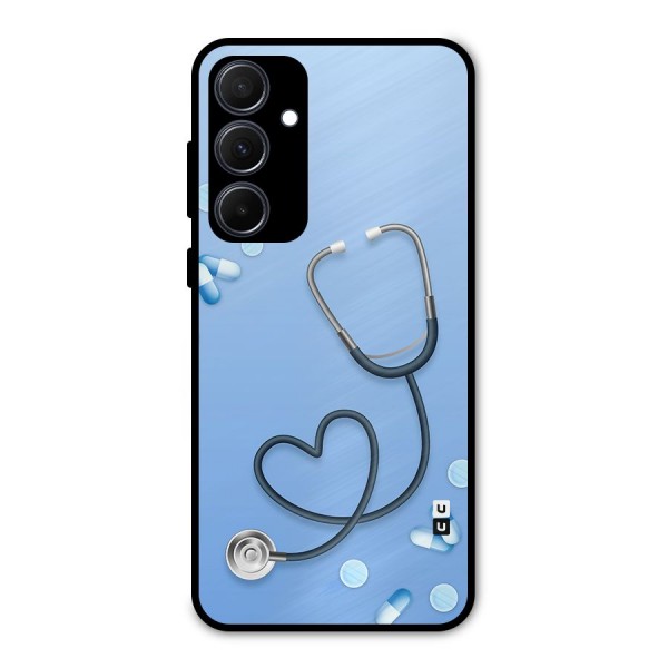 Doctors Stethoscope Metal Back Case for Galaxy A35