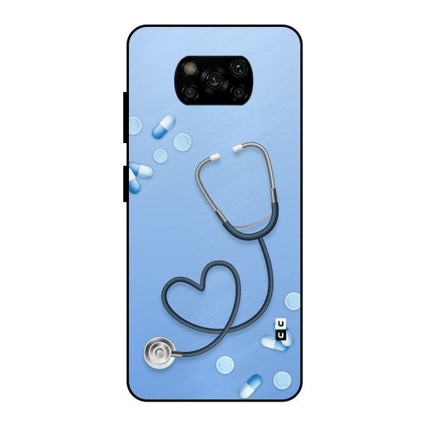 Doctors Stethoscope Metal Back Case for Poco X3
