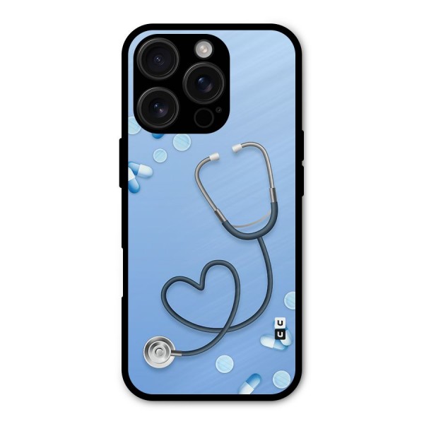 Doctors Stethoscope Metal Back Case for iPhone 16 Pro