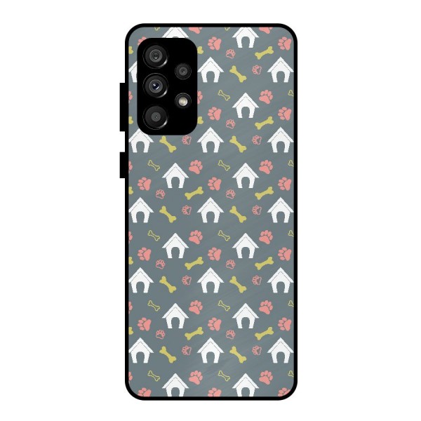 Dog Pattern Metal Back Case for Galaxy A73 5G