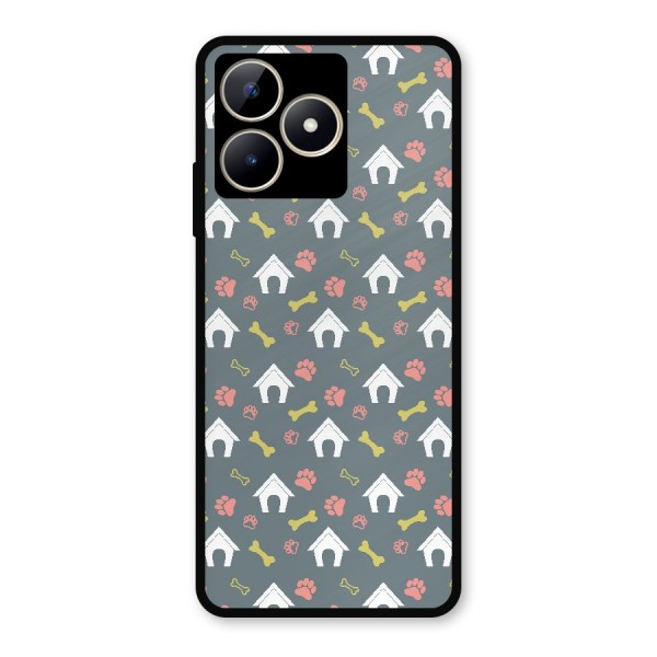 Dog Pattern Metal Back Case for Realme Narzo N53