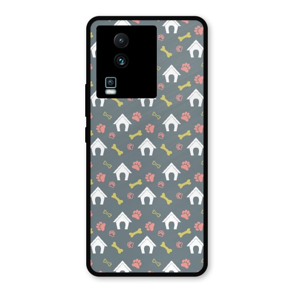 Dog Pattern Metal Back Case for iQOO Neo 7 Pro