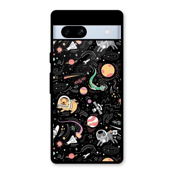 Dog Planetarium Glass Back Case for Google Pixel 7a