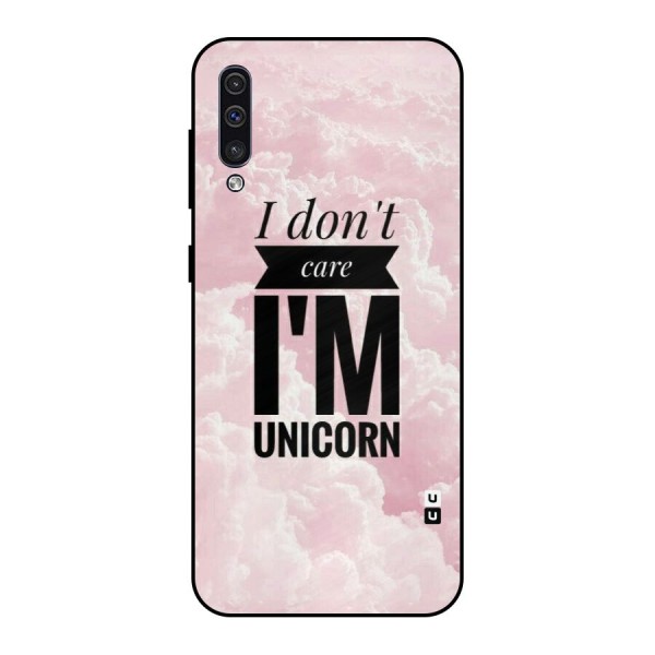 Dont Care Unicorn Metal Back Case for Galaxy A30s