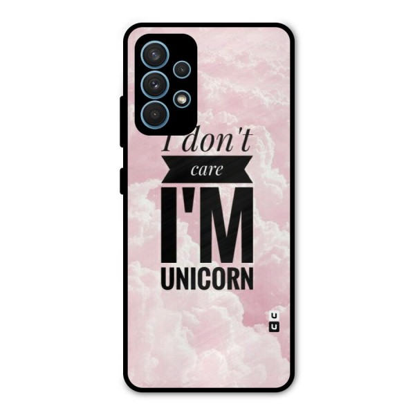 Dont Care Unicorn Metal Back Case for Galaxy A32