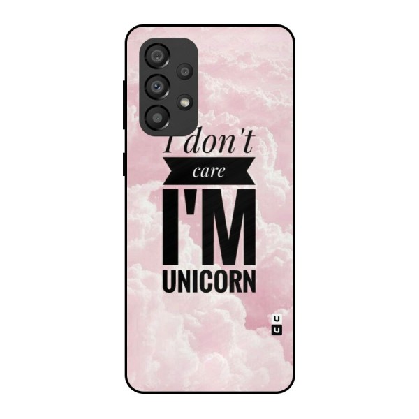 Dont Care Unicorn Metal Back Case for Galaxy A33 5G