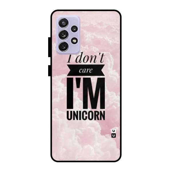 Dont Care Unicorn Metal Back Case for Galaxy A72