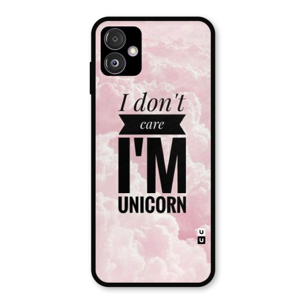 Dont Care Unicorn Metal Back Case for Galaxy F14