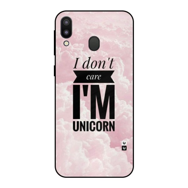 Dont Care Unicorn Metal Back Case for Galaxy M20
