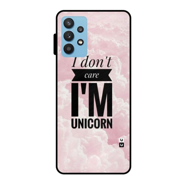 Dont Care Unicorn Metal Back Case for Galaxy M32 5G