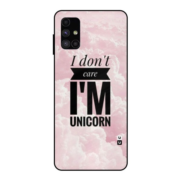 Dont Care Unicorn Metal Back Case for Galaxy M51