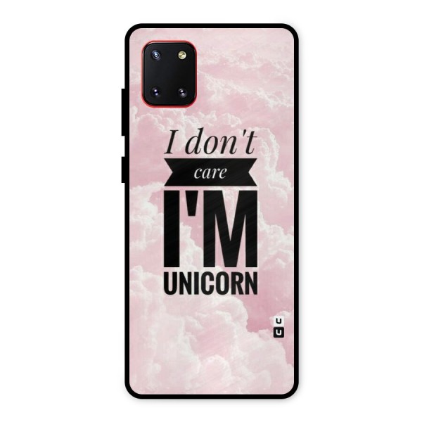Dont Care Unicorn Metal Back Case for Galaxy Note 10 Lite