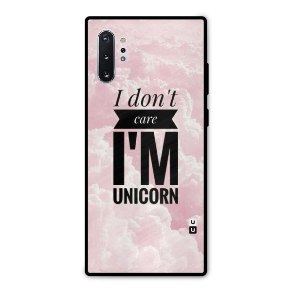 Dont Care Unicorn Metal Back Case for Galaxy Note 10 Plus