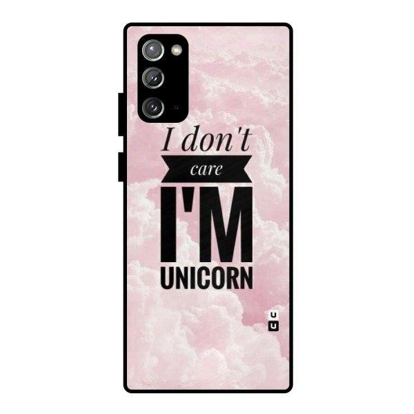 Dont Care Unicorn Metal Back Case for Galaxy Note 20
