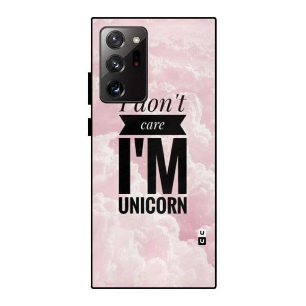 Dont Care Unicorn Metal Back Case for Galaxy Note 20 Ultra