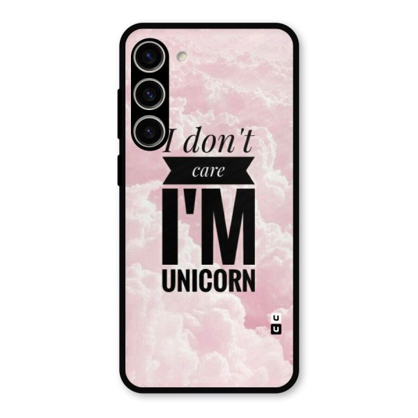 Dont Care Unicorn Metal Back Case for Galaxy S23 Plus