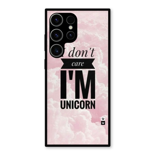 Dont Care Unicorn Metal Back Case for Galaxy S23 Ultra