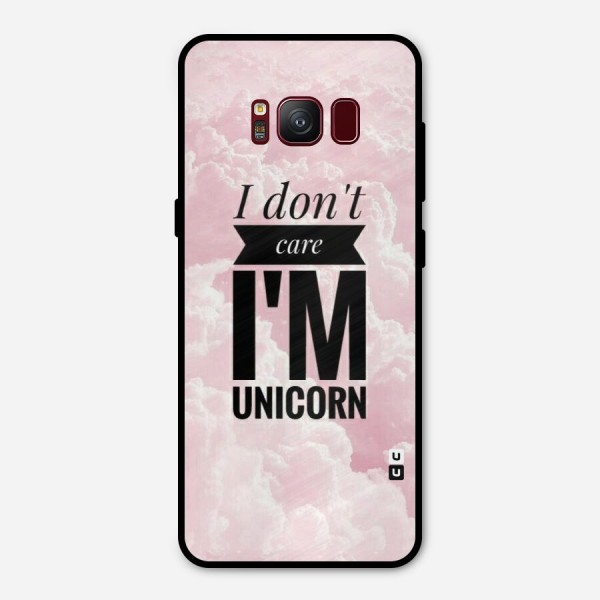 Dont Care Unicorn Metal Back Case for Galaxy S8