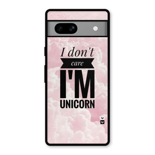 Dont Care Unicorn Metal Back Case for Google Pixel 7a