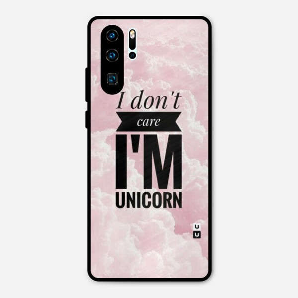 Dont Care Unicorn Metal Back Case for Huawei P30 Pro