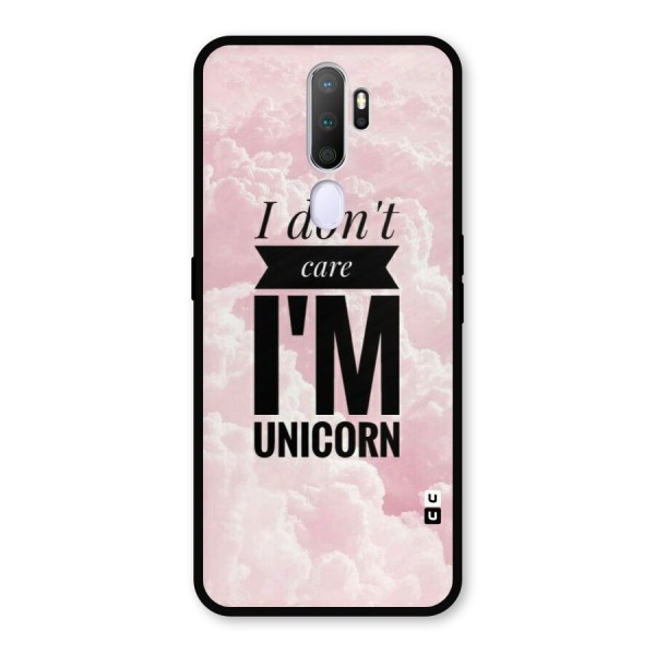Dont Care Unicorn Metal Back Case for Oppo A5 (2020)