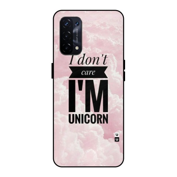 Dont Care Unicorn Metal Back Case for Oppo A74 5G