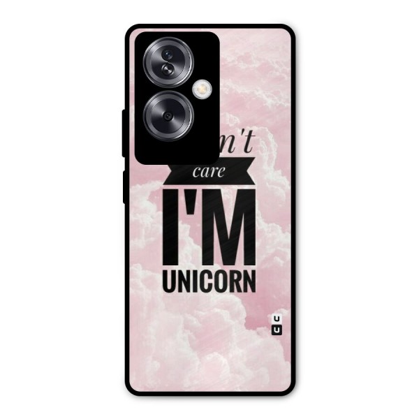 Dont Care Unicorn Metal Back Case for Oppo A79 5G