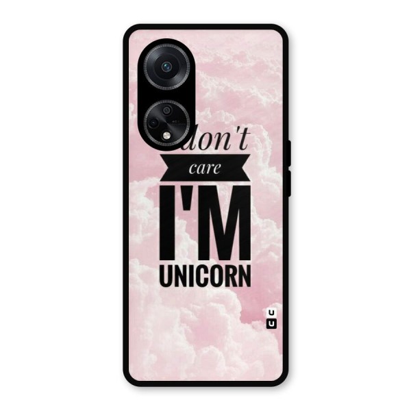 Dont Care Unicorn Metal Back Case for Oppo F23