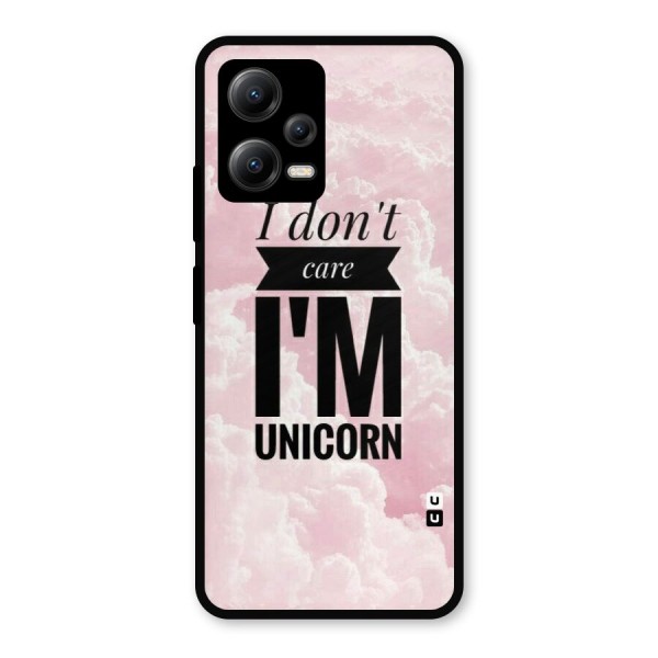 Dont Care Unicorn Metal Back Case for Poco X5