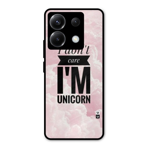 Dont Care Unicorn Metal Back Case for Poco X6