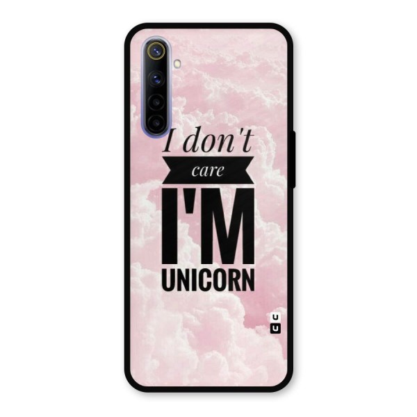 Dont Care Unicorn Metal Back Case for Realme 6