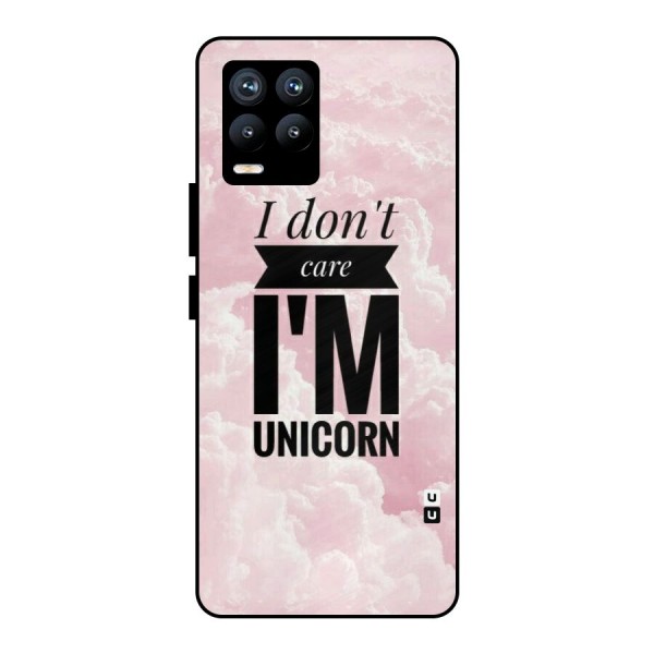Dont Care Unicorn Metal Back Case for Realme 8