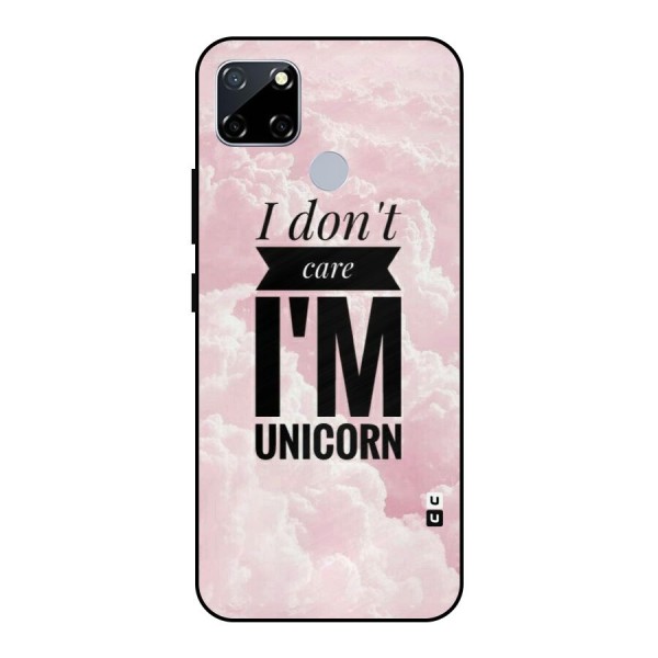 Dont Care Unicorn Metal Back Case for Realme Narzo 30A