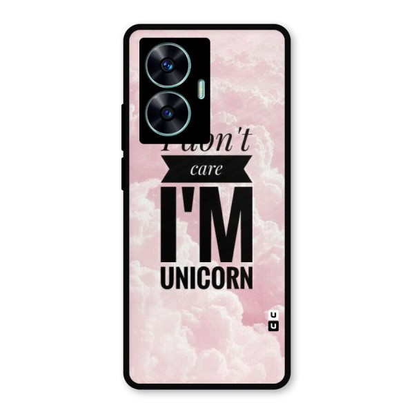 Dont Care Unicorn Metal Back Case for Realme Narzo N55