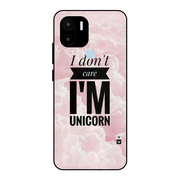 Dont Care Unicorn Metal Back Case for Redmi A1+
