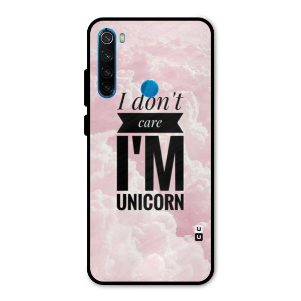 Dont Care Unicorn Metal Back Case for Redmi Note 8