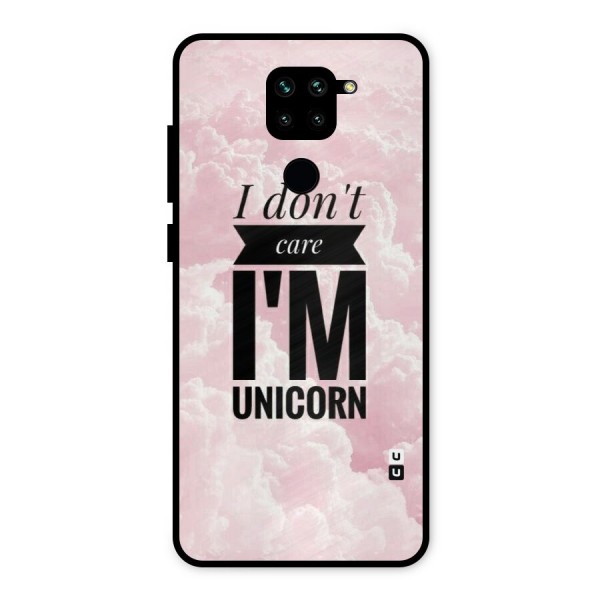 Dont Care Unicorn Metal Back Case for Redmi Note 9