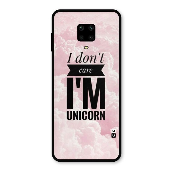 Dont Care Unicorn Metal Back Case for Redmi Note 9 Pro