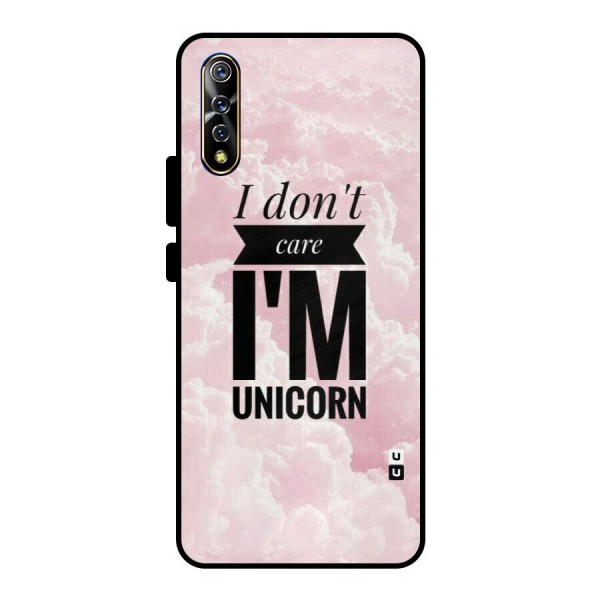 Dont Care Unicorn Metal Back Case for Vivo S1