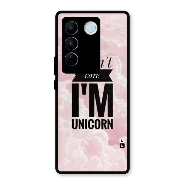 Dont Care Unicorn Metal Back Case for Vivo V27