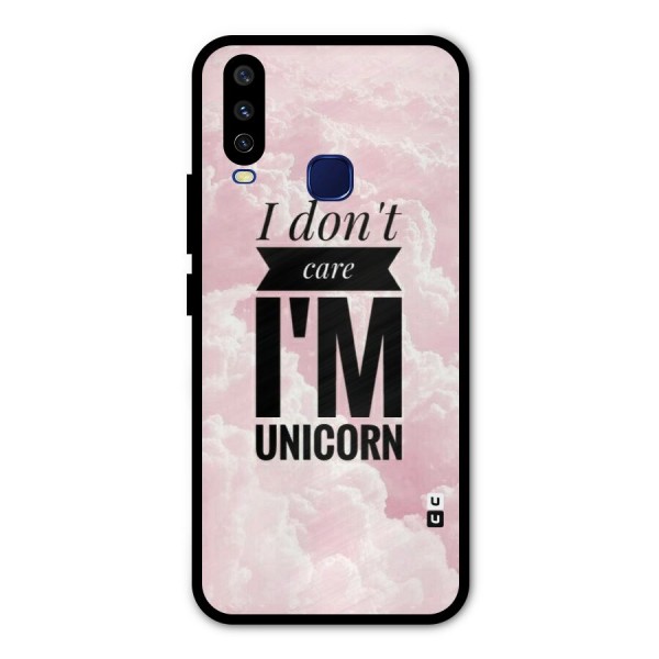 Dont Care Unicorn Metal Back Case for Vivo Y12