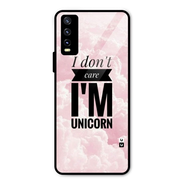 Dont Care Unicorn Metal Back Case for Vivo Y20 2021