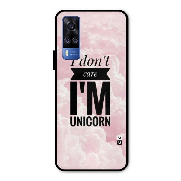 Dont Care Unicorn Metal Back Case for Vivo Y31