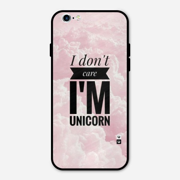 Dont Care Unicorn Metal Back Case for iPhone 6 6s