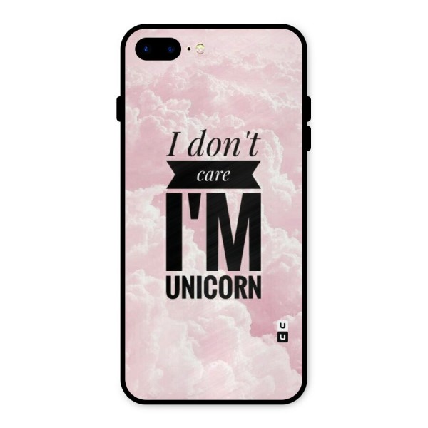 Dont Care Unicorn Metal Back Case for iPhone 7 Plus
