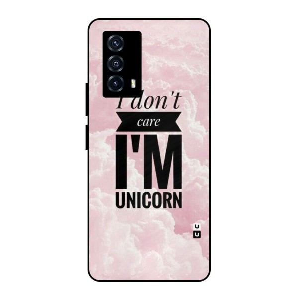 Dont Care Unicorn Metal Back Case for iQOO Z5