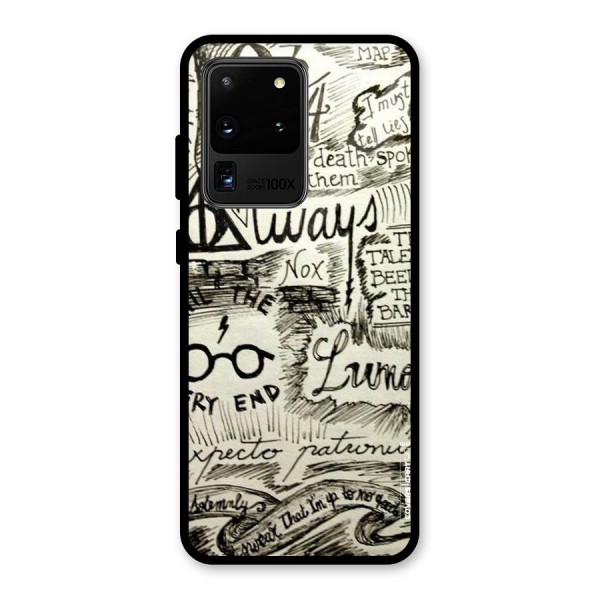 Doodle Art Glass Back Case for Galaxy S20 Ultra