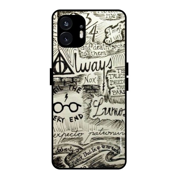 Doodle Art Metal Back Case for Nothing Phone 2